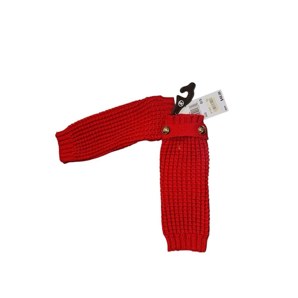 NEW WITH TAGS New Michael Kors Red Fingerless Gloves/Arm Warmers red -use w mobi